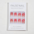 Wholesale Temooi 24Pcs ABS French Design Short Round Cute Glitter Nail Glue for DIY for Finger Application