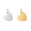 Mirror Polished Gold Filled Jewelry Stainless Steel Love Heart Charms for DIY Making
