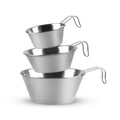 RTS KingGear Wholesale Korean Japan Outdoor  200/300/550ml  Stainless Steel Camping Bowl Set