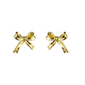 S925 Silver Earring Sweet Style Ribbon Bowknot Stud Earrings for Women Jewelry Gift