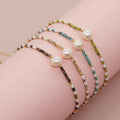 Go2boho Minimalist Tiny Seed Bead Freshwater Pearl Friendship Bracelets for Women Vintage Boho Summer Beach Fashion Jewelry