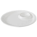 Commercial Restaurant Compartment Melamine Round 10-Inch White Dinner Plate-Eco-Friendly BPA Free Food Grade for Dumpling