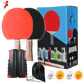 Regail  Table Tennis Racket Suit with Retractable Table Tennis Net +2 Rackets + 4 Balls+bagcustomization Ping Pong Paddle Set