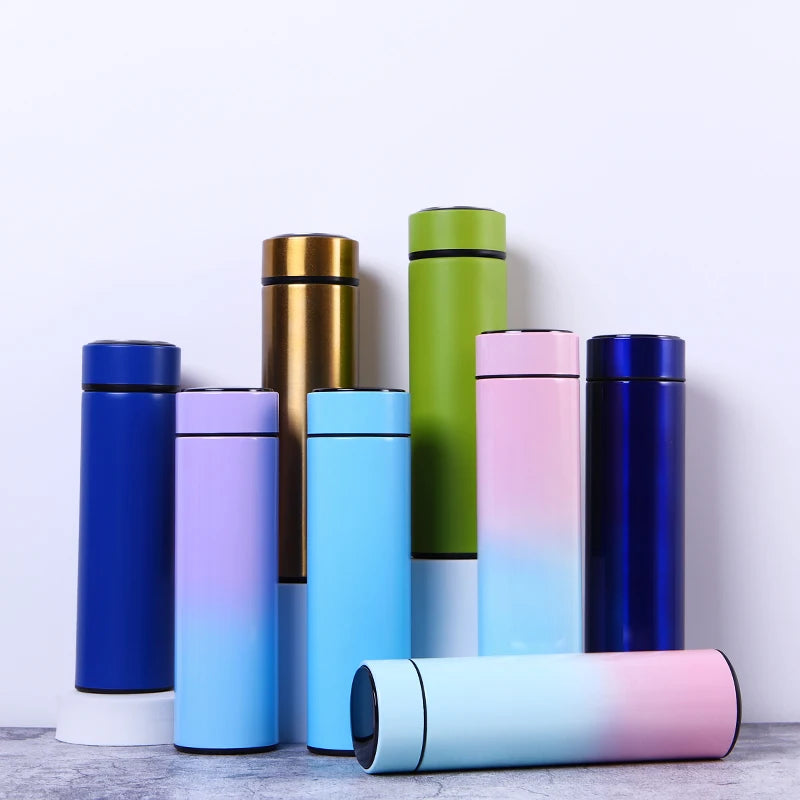 Customized 500ml Intelligent Digital Vacuum Insulated Thermos Flask Led Temperature Display Smart Water Bottle with Sensor