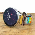 Handwoven Boho Single Layer Natural Stone Smart Watch Strap Bracelet Adjustable Band