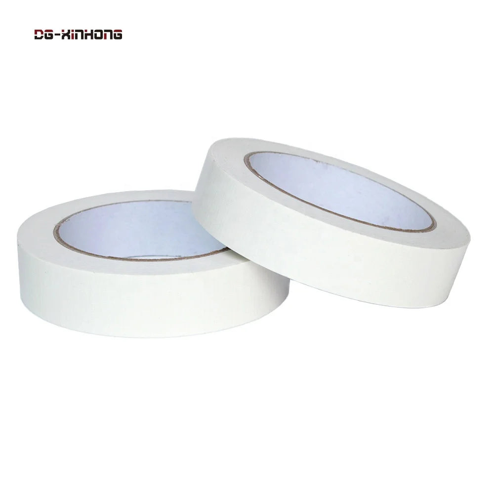 2- Heavy Duty White Color Exhibition Wedding Carpet Edge Binding Warning Fixing Repairing Duck Cloth Duct Rubber Adhesive Tape