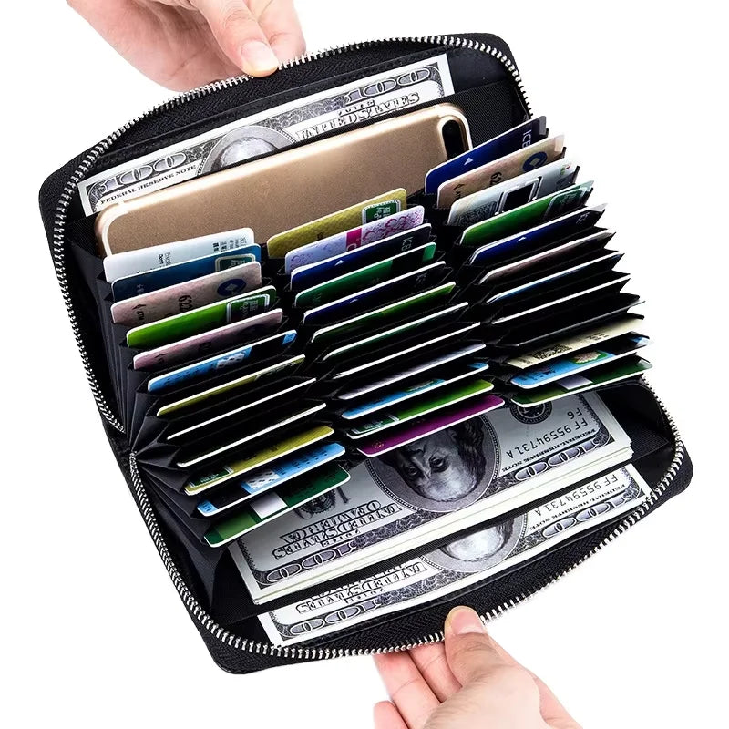 Women's Accessories Unique Leather Ladies Zipper Clutch Women Luxury Wallet Long Cowhide Wallets for Customized Women Purses