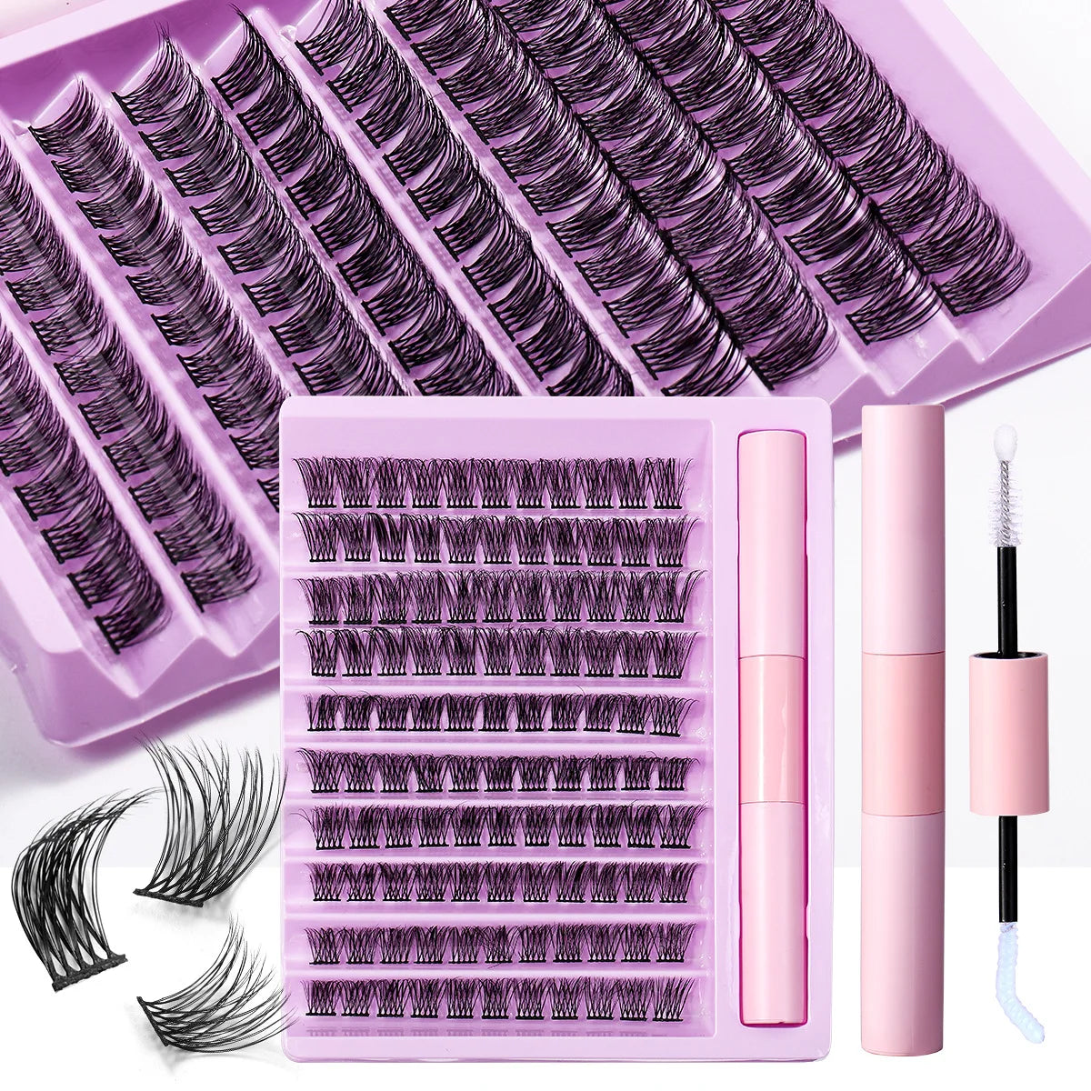 Wholesale Diy Eyelash Extention d Curl Mink Lashes Eyelash Curler Custom logo Vegan Colorful Lashes