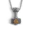 Nordic Design Scandinavian Souvenirs Stainless Steel Norse God Thor Mjolnir Hammer Necklace Viking Jewelry