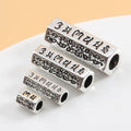 Thai Silver Style Ommani Pedmehum Tube Beads DIY Sterling Silver Jewelry Findings for Bracelet Making