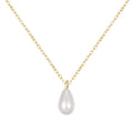 Chic Gold Plated Sterling Silver Pearl Necklace S925 Sterling Silver White Baroque Pearl Pendant Necklace