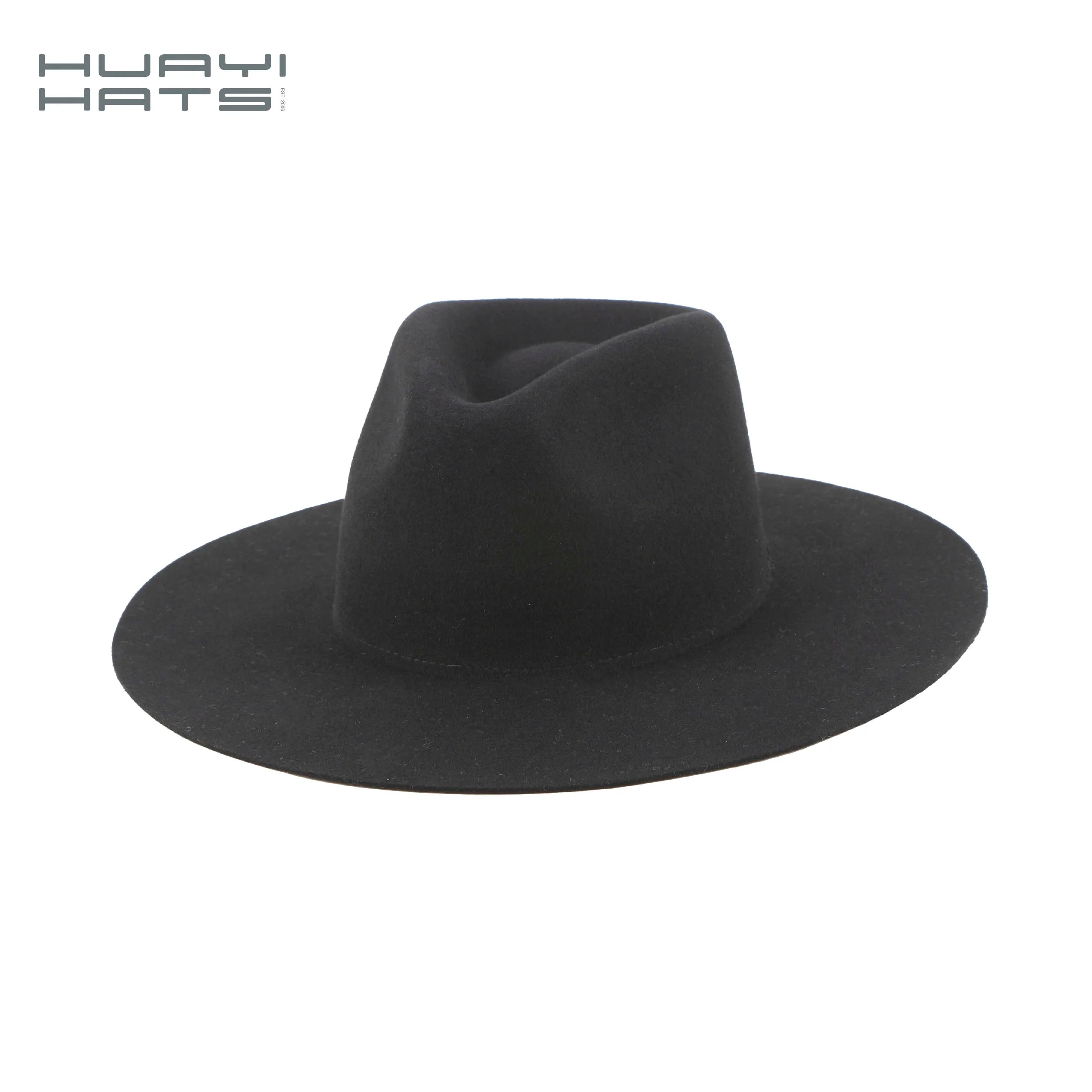 Fashion Felt Hats Bodies Fadora Hat Womens Wool Wide Brim Fedora Hats for Women