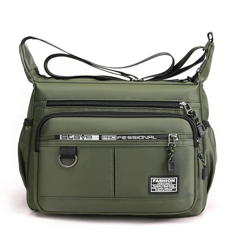 Custom Crossbody Bag Water Resistant Multi Pocket's Men's Shoulder Bag Large Capacity Mens Messenger Bags