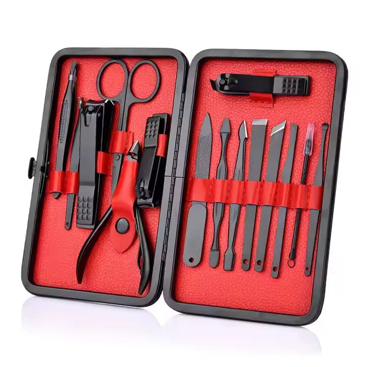 Professional Stainless Steel Custom Beauty Tools Foot File Nail Clipper Pedicure Scissors Cutter Kit Mini Nail Care Salon