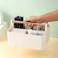 Multi-Functional Portable Cosmetics Storage Box with Handle Novel Desktop Stationery Sundries Storage Case Makeup Organization