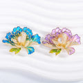 Luxury Chinese Style Freshwater Pearl Colorful Enamel Peony Brooch Pin Lapelpin Cubic Zircon Coat Gifts Corsage Flower Breastpin