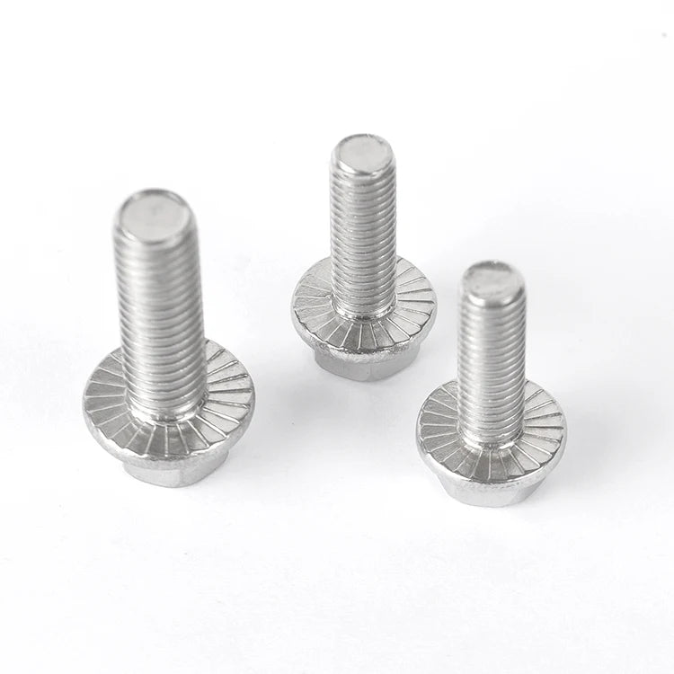 Dong Ji Good Quality Stainless Steel Din6921 Point Flange Bolt M8 X 32 Cross Flange Bolt Computer Screw