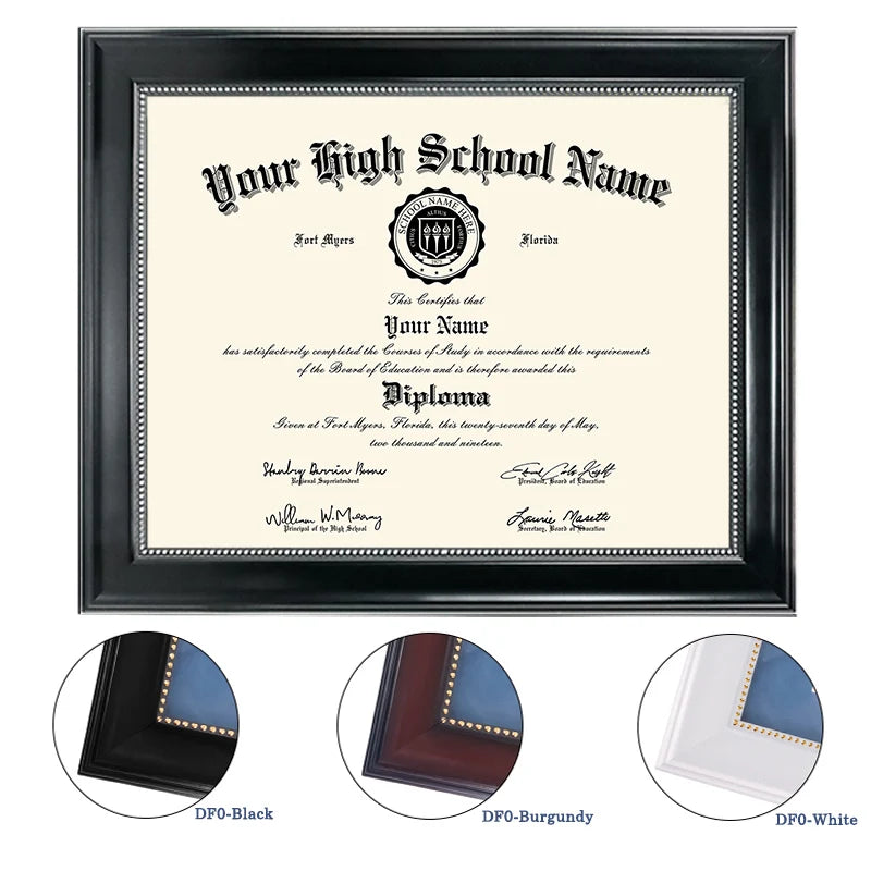 Mondon Custom Eco-friendly A4 8.5x11 11x14 Graduation Certificates Document Diploma Frames