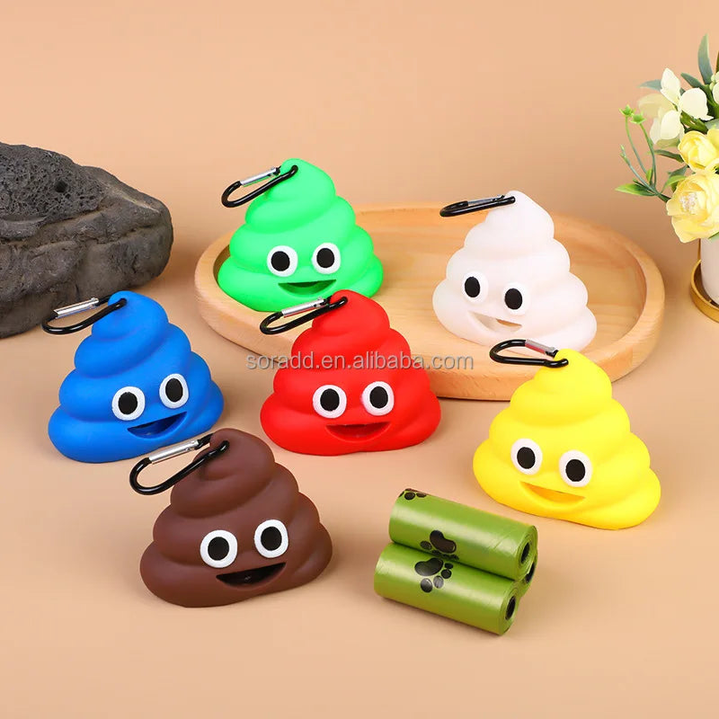 Funny Dog Poop Bag Holder for Leash Sturdy Dog Poop Bag Dispenser for Dog Waste Bag