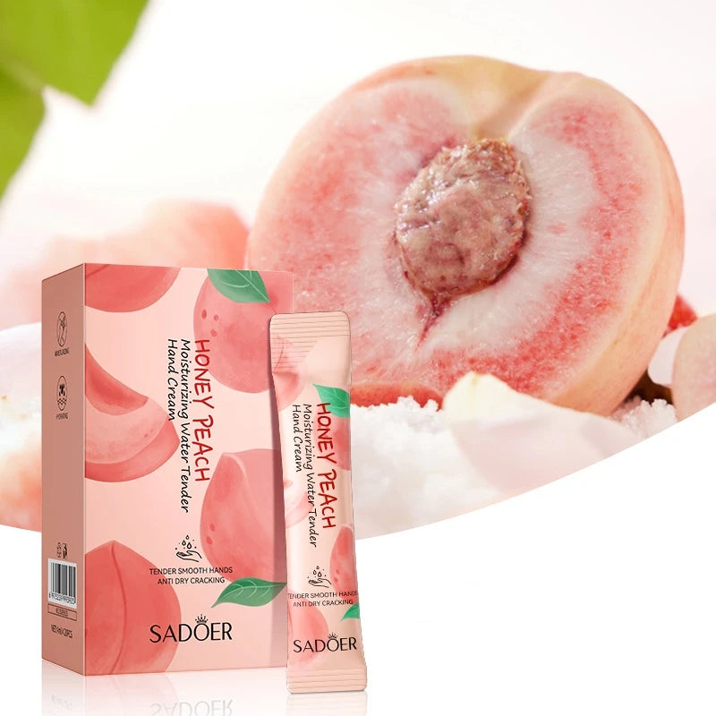 SADOER Hand Moisturizing Smoothing Tender Lotion Honey Peach Extract Nourish Anti Cracking Brighten Hand Cream