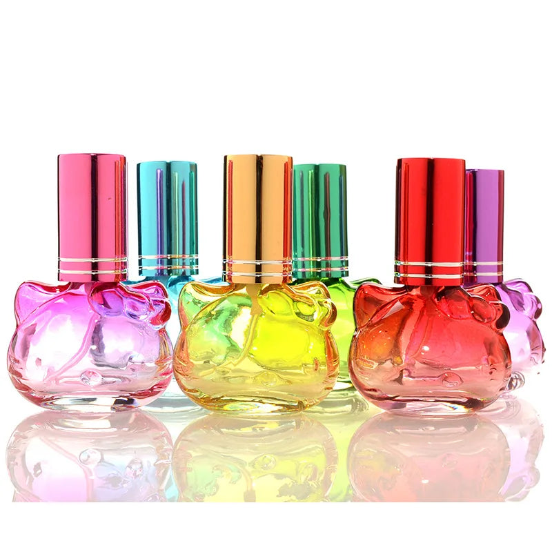 10ml Cute Cat Shape Car Pendant Empty Bottle Car Glass Perfume Bottle