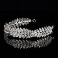 Silver-plated Rhinestone Hairband Bridal Tiaras Gold Leaf Headband Bridal Headwear