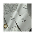 Custom Personalized White Holder Packaging Card Thank You Card Swing Hang Tag Paper With Logo for Necklace Jewelry