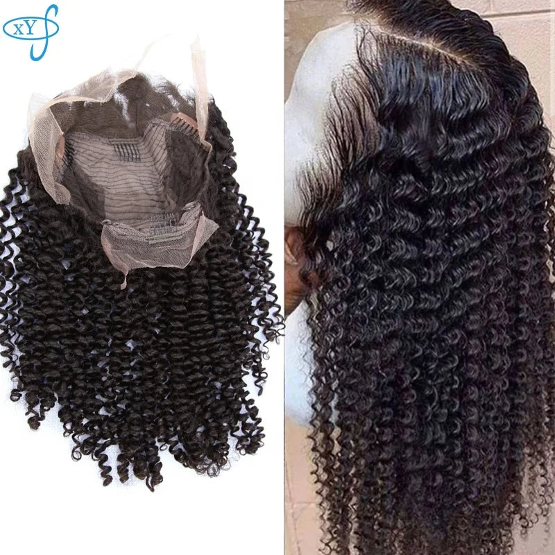 100% Unprocessed Raw Indian Wig Hd LaceKinky Curly Wig Real Hair Lace WigNew Arrival Remy Indian Human Hair Wig