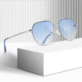 CONCHEN Wholesale Hot Sale Metal Sunglasses Women Fashion Custom logo Eyewear Uv400 Retro Garidient Color Sunglasses for Outdoor