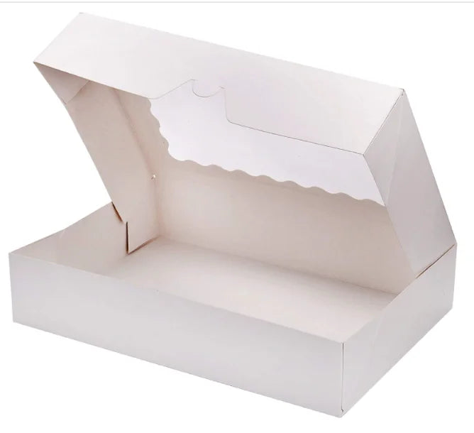 30-Pack Bakery Boxes with Window 12" * 8" * 2.5" Cookie Boxes Auto-Popup Treat Boxes for Muffins Donuts