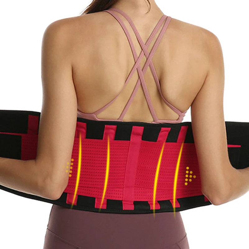 Melenlt Lumbar Support Belt-Thermal Waist Trainer and Trimmer for Slimming Lower Back Support and Work Protection