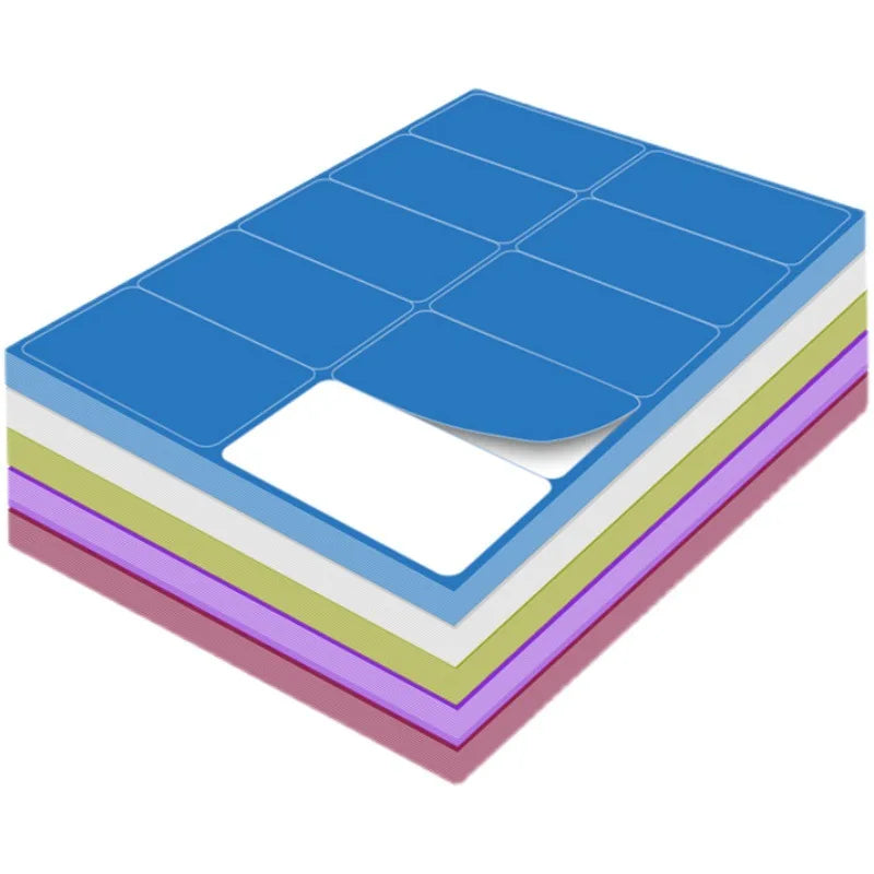 Custom Adhesive Printable Laser Black Colour Atextured Self Adhesive Paper Sticker Labels Paper A4