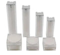 Golden and Pearl White square Acrylic Airless Pump Bottle Vacuum Flacons 50ml 15ml 30ml 50ml 100ml Airless Bottle in Good Price