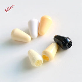 Donlis 10pcs 5 Way Lever Guitar Switch Tip With Cross Insert Ivory White Black Cream for 3 Way Pickup Selectors