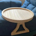 Eco Friendly Bamboo Organizer Products Round Wooden Bamboo Sofa Arm Tray for Couch