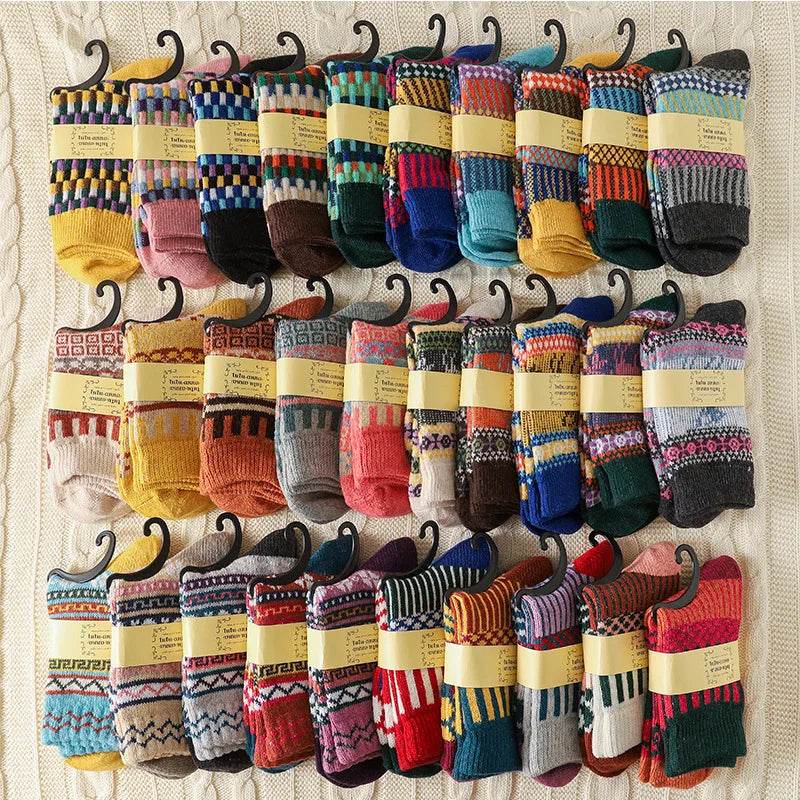Whale Manufacture Women Winter Warm Merino Wool Alpaca Cotton Socks Supplier With Lace Thermal Cashmere Hemp Socks
