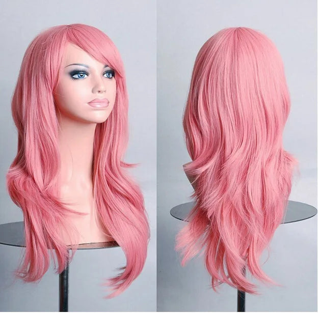 Cosplay Anime Fancy Wig Cos Anime European and American Wig 70cm Long Curly Hair Color Stage Headgear Color Wig