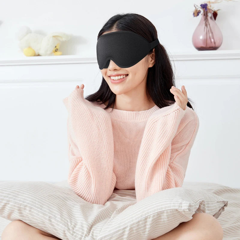 3D Contoured Cup Eye Sleep Mask for Men Women Slogan Sleeping Eye Mask Customize Headphones Cloth Bag Card