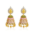 LUOTEEMI Vintage Style Multi-color Cubic Zircon Earring for Anniversary or Party Woman Jewelry