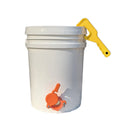20L White Honey Bucket Set with Spout & Opener for Animal Husbandry Includes Essential Features
