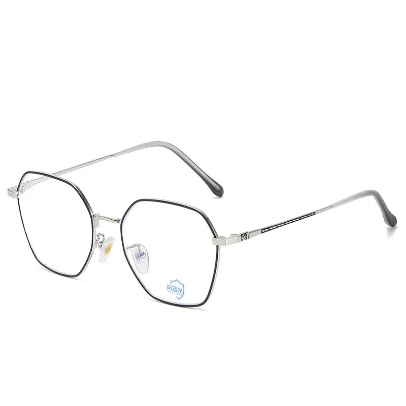8205 Custom Logo Fashion Men Square Light Metal Frame Clear Lens American Optical Frame Glasses