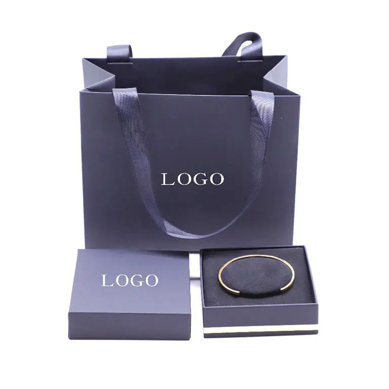 345KSH-Bangle Box Customized Jewelry Gift Packaging Set Box Customized LOGO 9mm*9mm*3mm