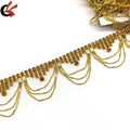 Rhinestone Metal Beaded Chain Trimming Sewing Crystals Trims for Dress Decoration