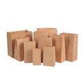 Wholesale SOS Lunch Bag with Square Bottom White Brown Kraft Greaseproof Paper for Pizza Milk Sushi Jelly Salad Takeaway