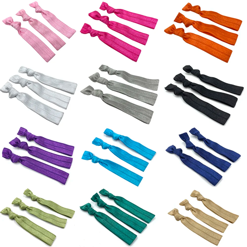 200pcs 20 Candy Colors Knotted Hair Tie Bracelet Wholesale Elastic Band Girls Wristband Wedding Ponytail Holder Yoga Hairbands