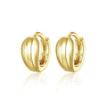 LUOTEEMI 2023 Fashion Simple Earrings 202118K Gold Plated Cubic Zirconia Clip on Trend Earring Jewelry