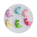 100pcs Kawaii Cabochon Cartoon Dinosaur Resin Flat Back Crafts Scrapbook Hair Bow Making DIY Accessories