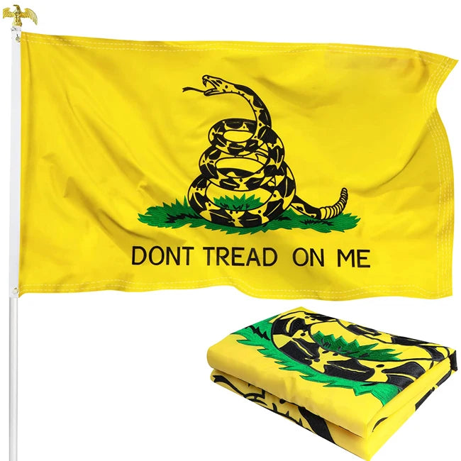 High Quality 3x5FT Gadsden Flag Embroidered Don't Step on Me Banner Fade Resistant Promo Flag