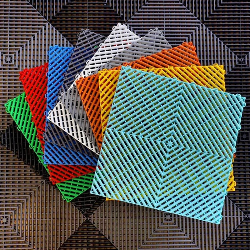 Eco Friendly Strong and Tough Garage Floor Tiles Plastic Car Garage Flooring Tiles Interlocking for Car Detailing Shop