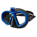 Hands Free Double Lens Silicone Mask with Low Volume Diving Scuba Freediving Mount for Adults